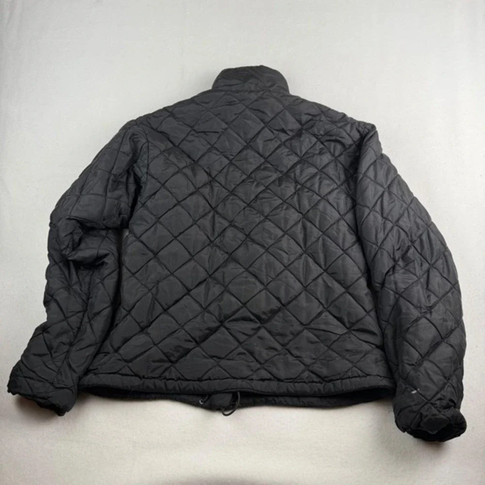 Marmot Womens Black‎ Diamond Quilted Fleece Lined Full Zip Puffer Jacket Size M